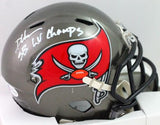 Devin White Autographed Tampa Bay Bucs Speed Mini Helmet w/ SB Champs- Beckett W