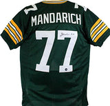 Tony Mandarich Autographed Green Pro Style Jersey-Prova *Black