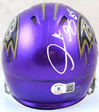 Derrick Mason Autographed Ravens Flash Speed Mini Helmet-Beckett W Hologram