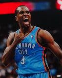 Serge Ibaka Autographed 16x20 OKC Thunder Yelling Photo- JSA Authenticated