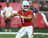 Kyler Murray Autographed Cardinals Close Up Passing 16x20 Photo- Beckett W *Silv