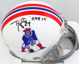 Ty Law Autographed New England Patriots 65-81 TB Mini Helmet HOF- Beckett W *Blk