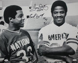 Tony Dorsett Earl Campbell Autographed HOF 16x20 B&W Photo - JSA W Auth