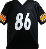 Hines Ward Autographed Black w/ White Num Pro Style Jersey w SBM- Beckett W *Blk