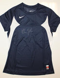 Hope Solo Autographed Nike Dri-Fit Blue Soccer Jersey- JSA W Authenticated