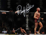 Randy Couture Signed UFC 8x10 Photo With Belt- Beckett Auth *Ref Back Turned