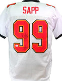 Warren Sapp Autographed White Pro Style Jersey w/ HOF- Beckett W *Silver