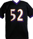 Ray Lewis Autographed Black Pro Style STAT2 Jersey - Beckett W Auth *2