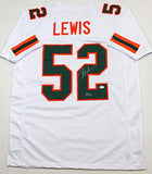 Ray Lewis Autographed White College Style Jersey w/ The U - Beckett W Auth *2