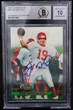 1993 Stadium Club #440 Joe Montana Auto Kansas City Chiefs BAS Autograph 10