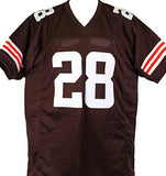 Jeremiah Owusu-Koramoah Autographed Brown Pro Style Jersey w/Insc *8-BAW Holo