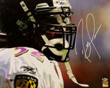 Ray Lewis Autographed Ravens 16x20 PF Close Up Photo  - Beckett Auth *White