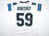 Luke Kuechly Autographed White Pro Style Jersey-Beckett W Hologram *Silver