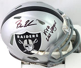 Bryan Edwards Signed Raiders Speed Mini Helmet w/ Viva Las Vegas-Beckett W *Blk