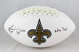 Ricky Williams Autographed Saints Logo Football w/ Who Dat - JSA Witness Auth