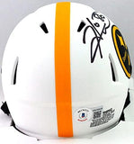 Hines Ward Autographed Pittsburgh Steelers Lunar Mini Helmet- Beckett W *Black