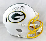 Davante Adams Autographed Green Bay Packers F/S Flat White Helmet- JSA W Auth