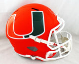 Ray Lewis Signed Miami Hurricanes F/S AMP Speed Helmet- Beckett W Auth *Front