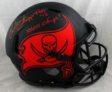 Warren Sapp Signed TB Bucs F/S Eclipse Authentic Helmet w/ 2 insc- Beckett W *R