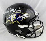 Ricky Williams Signed Baltimore Ravens F/S Helmet w/SWED - JSA W Auth *Silver