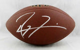 Ray Lewis Autographed Wilson NFL Super Grip Football - JSA W Auth *Silver