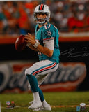 Ryan Tannehill Signed 16x20 Dolphins Looking To Pass Photo- JSA Auth *Silver