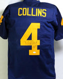 Nico Collins Autographed Blue College Style Jersey - JSA Witness