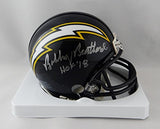 Bobby Beathard Autographed Chargers Mini Helmet w/ HOF - Beckett W Auth *Silver