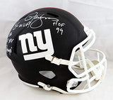 Lawrence Taylor Signed NY Giants F/S Flat Black Helmet w/ 3 Insc - Beckett Auth