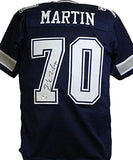 Zack Martin Autographed Blue Pro Style Jersey- Beckett W *Black