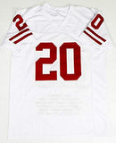 Earl Campbell Autographed White College Style Jersey STAT 4 w/ HT - JSA W Auth *