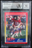 1990 Score #582 Joe Montana Auto San Francisco 49ers BAS Autograph 10