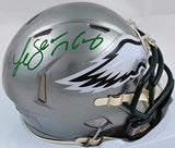 LeSean McCoy Autographed Philadelphia Eagles Flash Speed Mini Helmet- JSA W