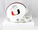 Lamar Miller Autographed Miami White Riddell Mini Helmet- JSA W Auth *Black