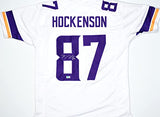 TJ Hockenson Autographed White Pro Style Jersey - Beckett W Hologram *Silver