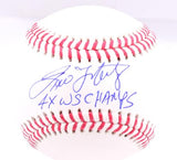 Tino Martinez Autographed Rawlings OML Baseball w/ 4x WS Champs- Beckett W Holo