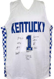 Kentucky '21-'22 Men's Basketball Team White College Style Jersey-Beckett W Holo