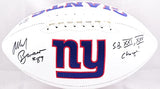 Mark Bavaro Autographed New York Giants Logo Football w/SB Champs-Beckett W Holo