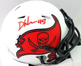 Devin White Autographed Tampa Bay Bucs Lunar Speed Mini Helmet- Beckett W *Red