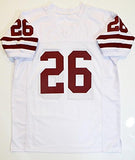 Kevin Smith Signed White College Style Jersey w/ Insc- The Jersey Source Auth *2