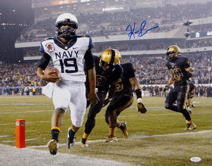 Keenan Reynolds Autographed Navy Midshipmen 16x20 Against Army Photo- JSA W Auth