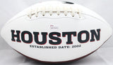 Lamar Miller Autographed Houston Texans Logo Football- JSA Witnessed Auth