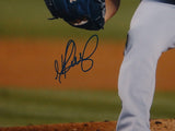 Martin Perez Autographed 16x20 Texas Rangers Pitching Photo- JSA Authenticated