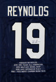 Keenan Reynolds Autographed Navy Blue College Style Stat Jersey- JSA W Auth