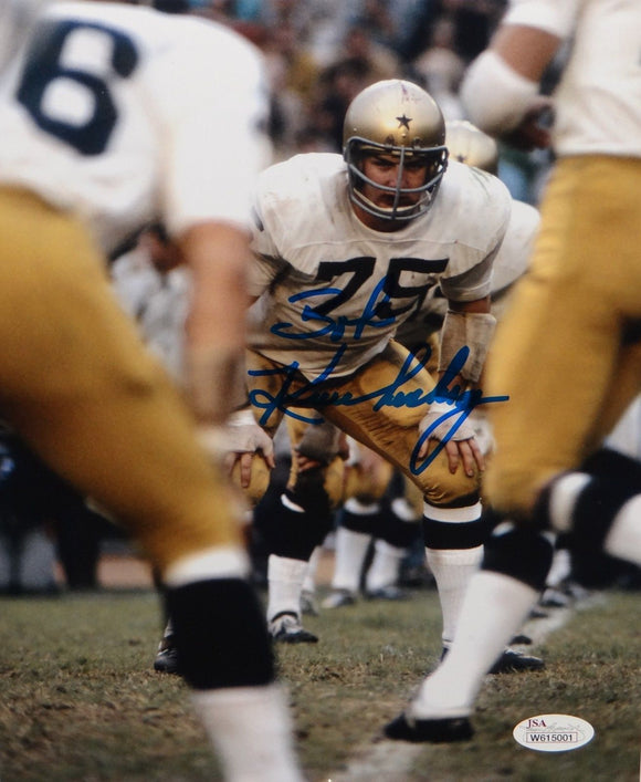 Bob Kuechenberg Autographed Notre Dame 8x10 Vertical Front View Photo-JSA W Auth