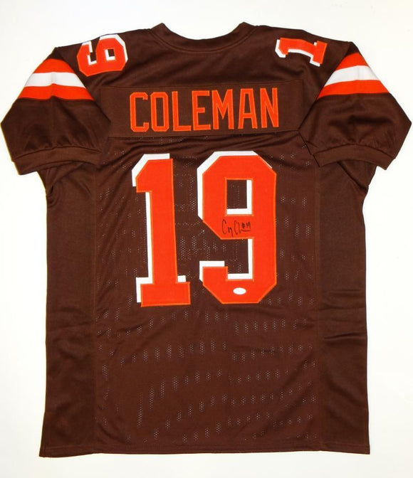 Corey Coleman Autographed Brown Pro Style Jersey- JSA Witnessed