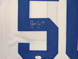 Sean Lee Autographed White Pro Style Jersey- JSA Witnessed Authenticated