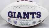 Y.A. Tittle Autographed New York Giants Logo Football with JSA Witnessed Auth