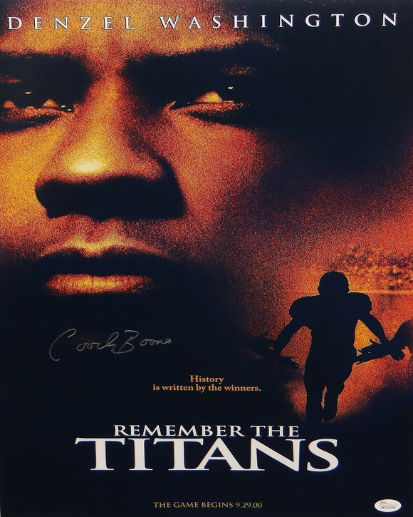 Herman Coach Boone Autographed 16x20 Remember The Titans Movie Poster- JSA W Aut