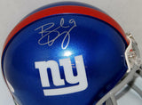 Brad Wing Autographed New York Giants Mini Helmet- JSA Witnessed Auth